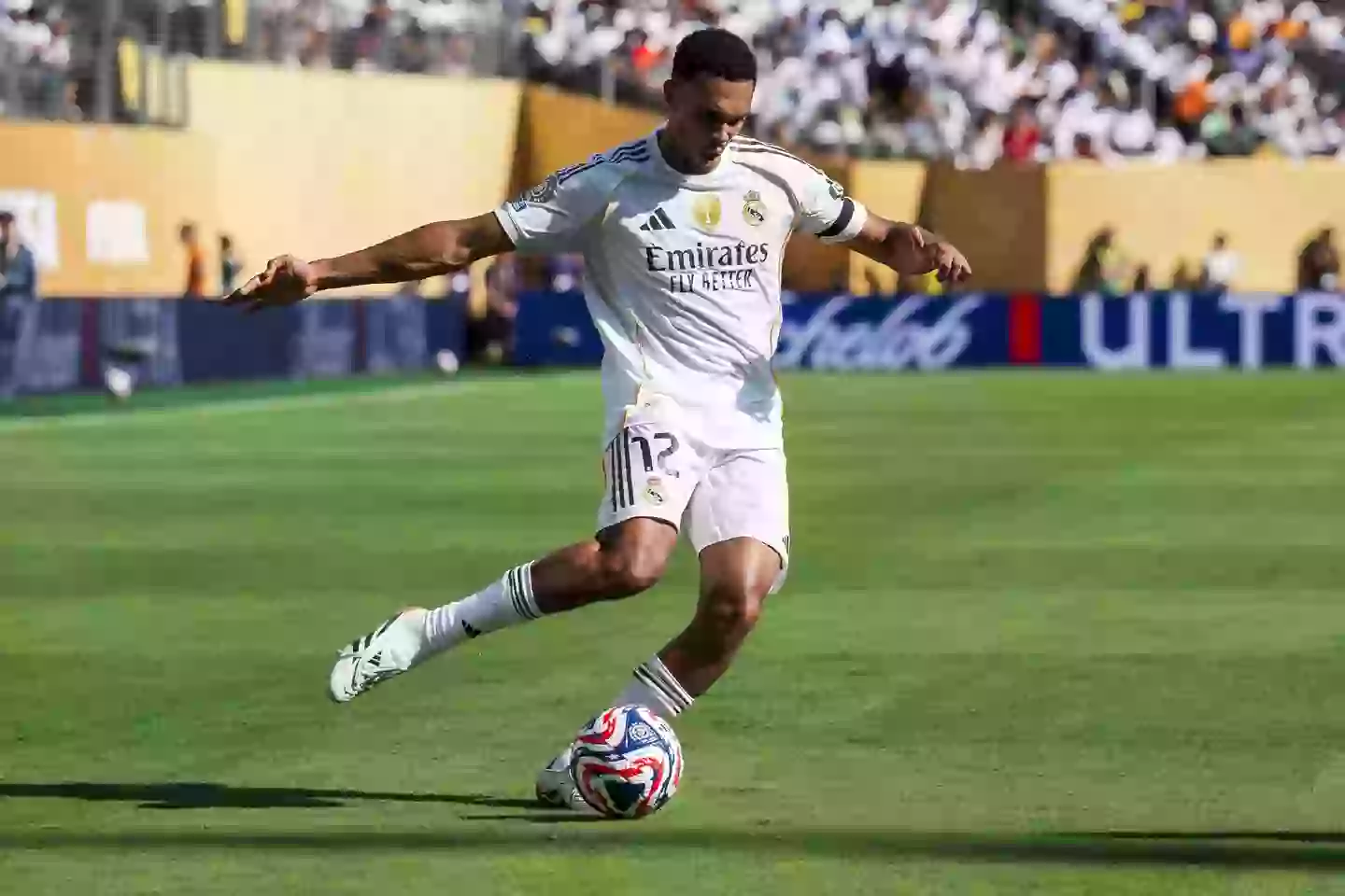 Trent Alexander-Arnold in action for Real Madrid after his transfer from Liverpool. Image: Getty
