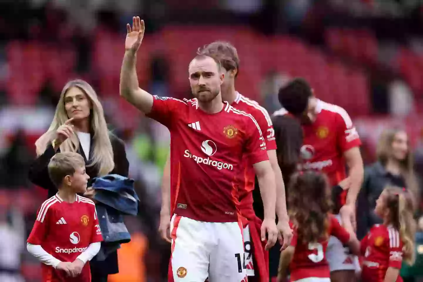 Christian Eriksen is a free agent after his three -year fate in Manchester United. Image: Getty 