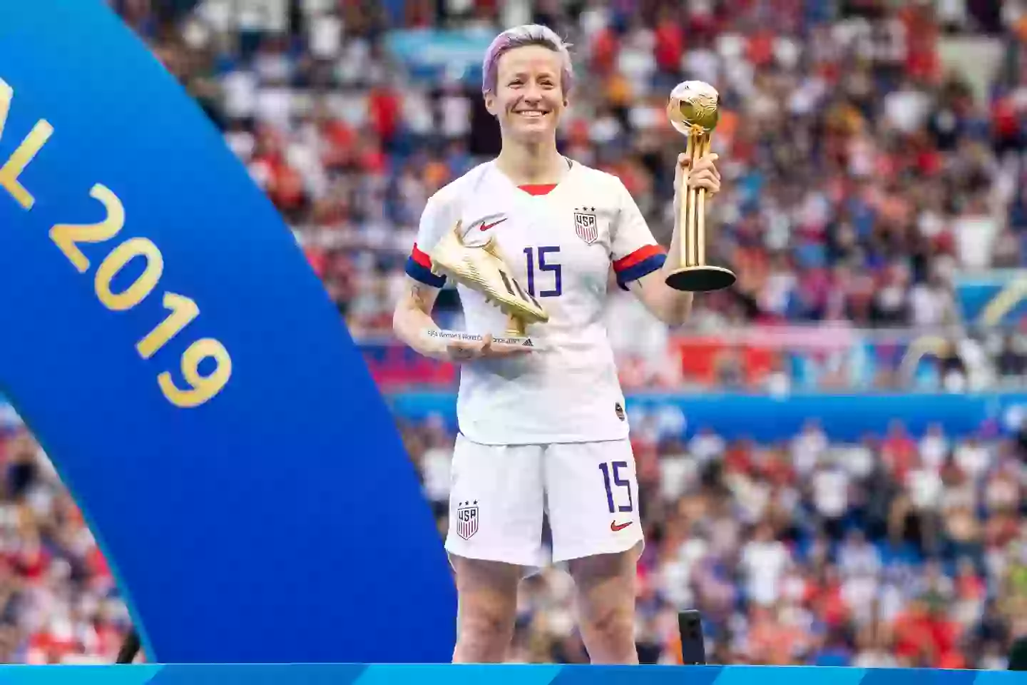 Rapinoe was at the top of his powers in 2019 and used this to express himself. (Image: Getty)