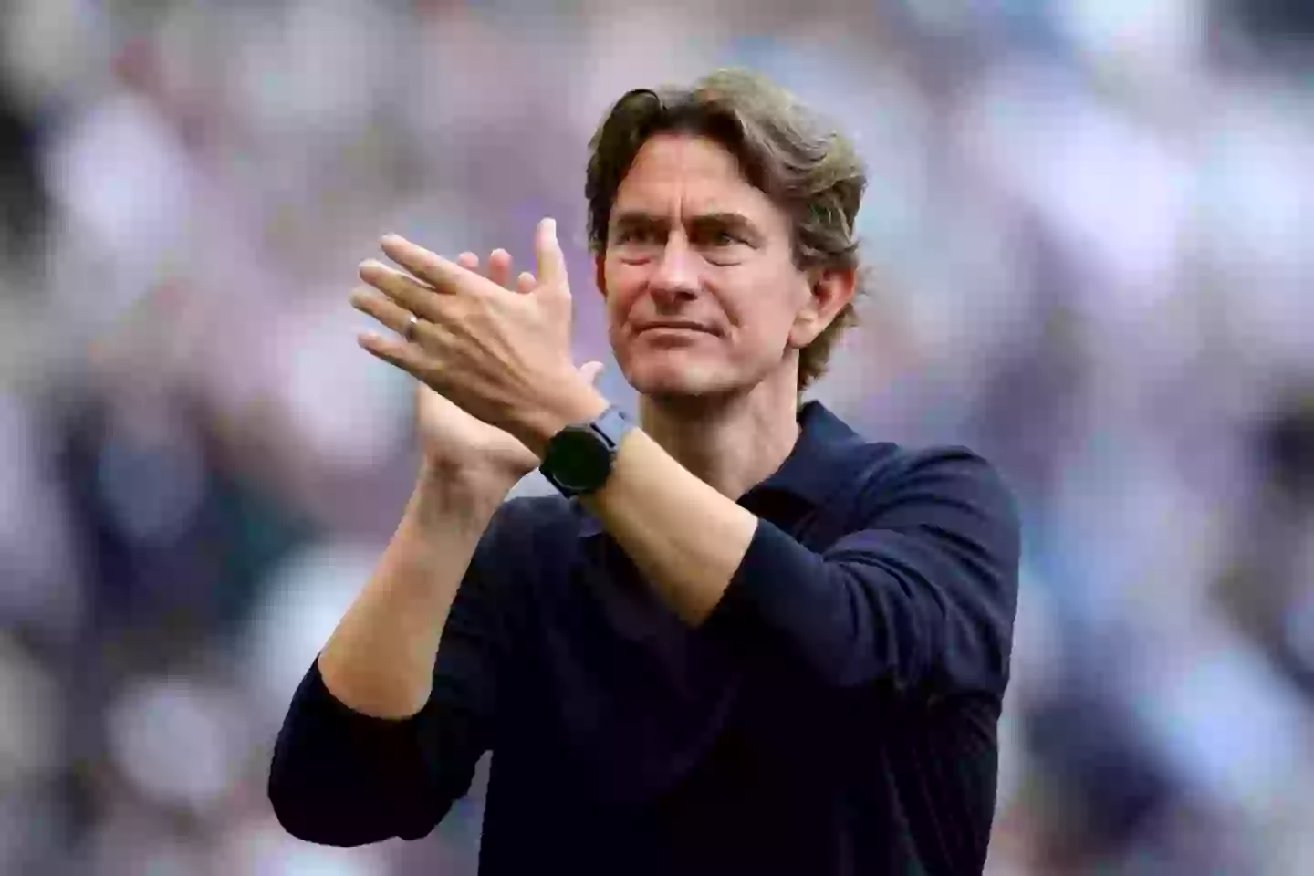The former manager of Brentford, Thomas Frank, replaced PostCoglu as the boss of the Spurs. (Image: Getty)