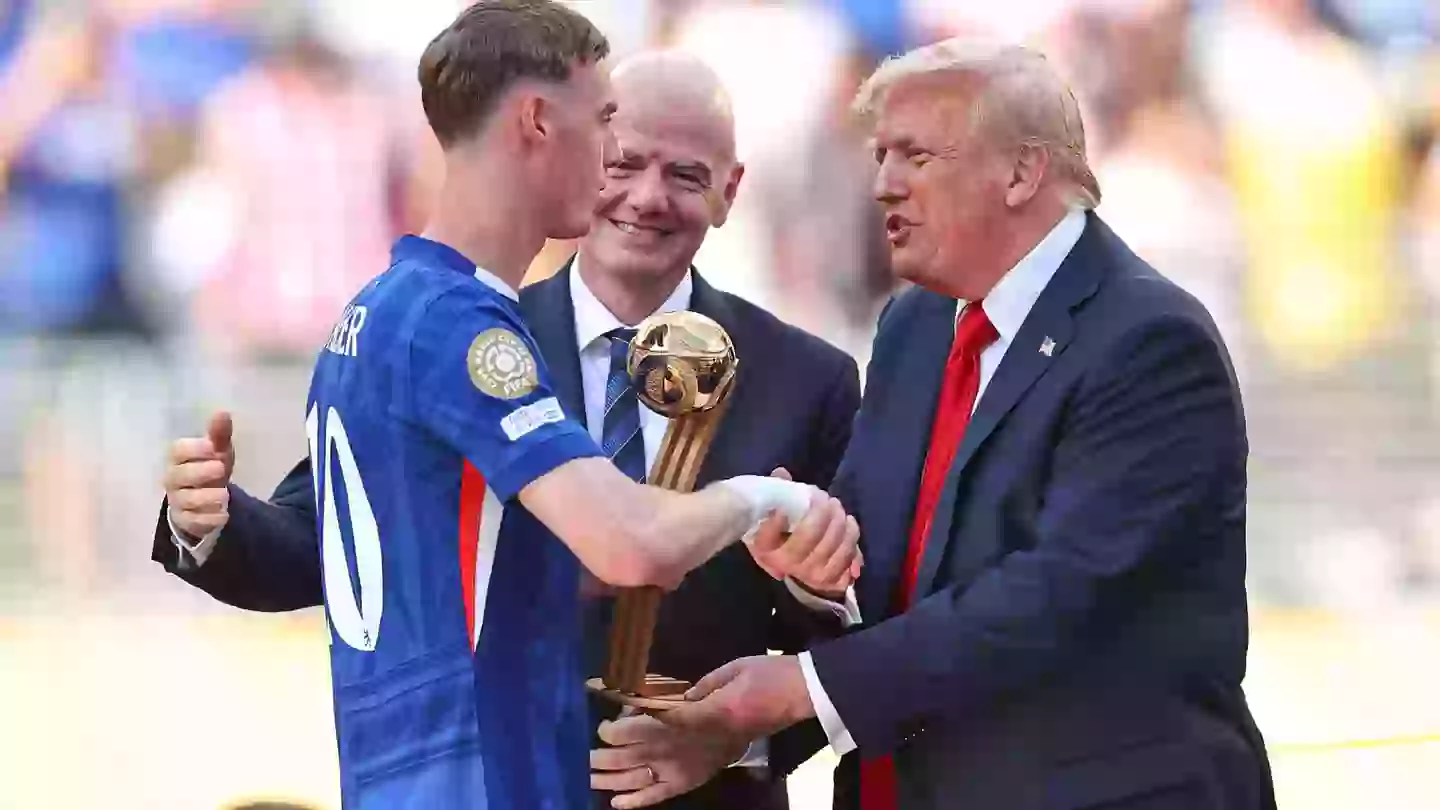 Cole Palmer and US President Donald Trump (Credit: Getty)