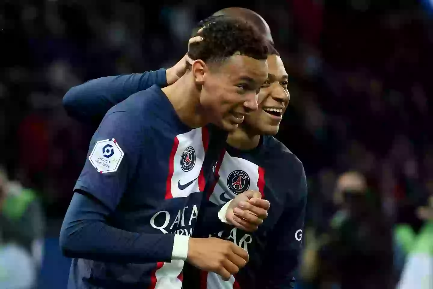 Mbappe and Ekitike during their stay at PSG. Image credit: Getty