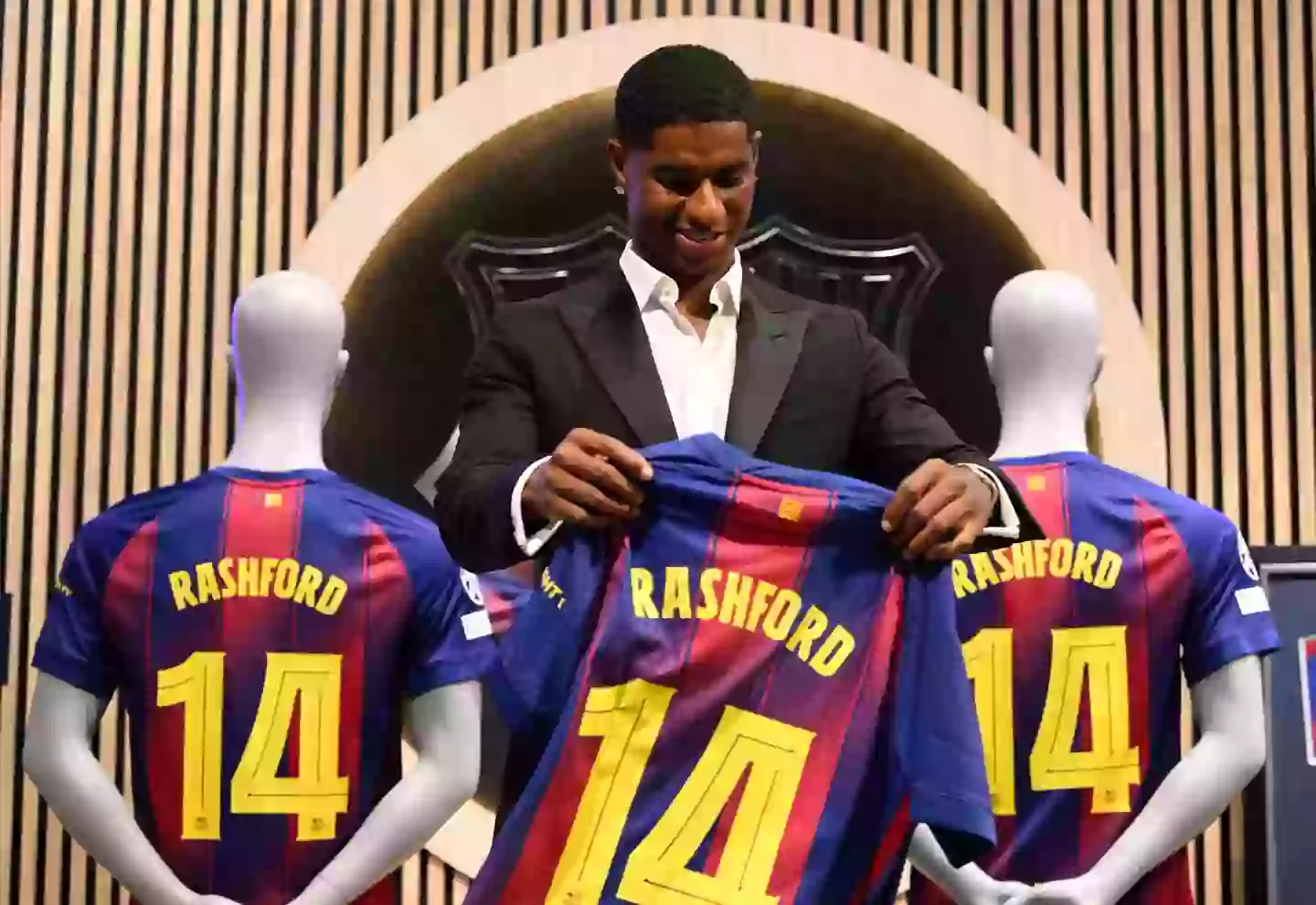 Marcus Rashford is the new number 14 of Barcelona (Image: Getty)