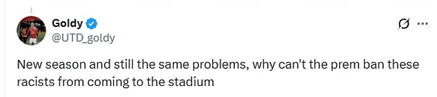 Football fans quickly went to social networks to share their contempt for the incident