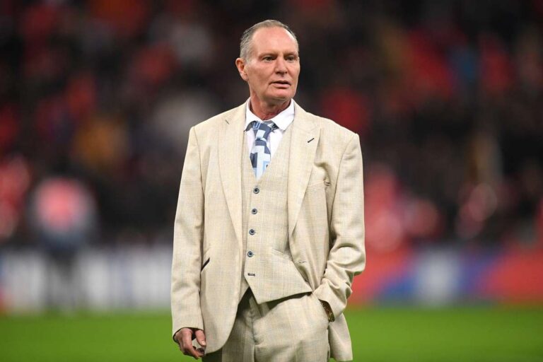 Paul Gascoigne returning home after being released from the hospital