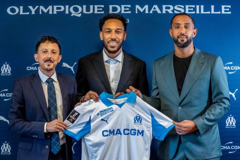 The Marseille veteran striker will re-sign Aubameyang after a year in Saudi Arabia